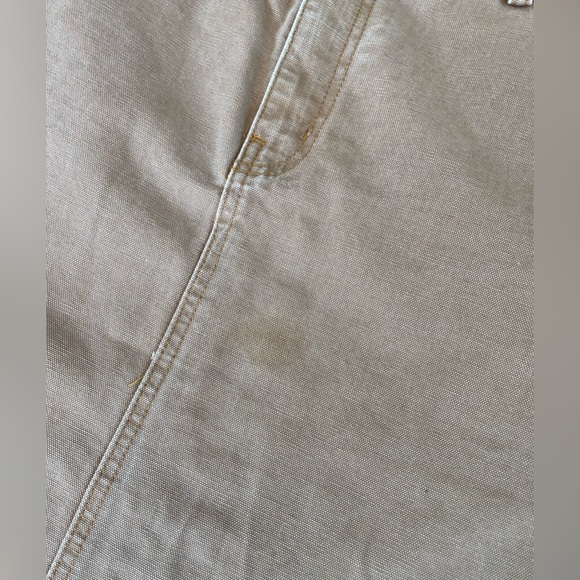 Vintage Ralph Lauren Polo Jeans Co. tan khaki carpenter maxi skirt 100% cotton - Picture 3 of 13